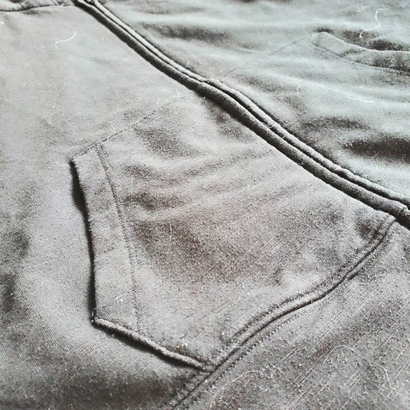 PINK VS CROP EVERYDAY LOUNGE BLACK ZIP HOODIE - Picture 3 of 5